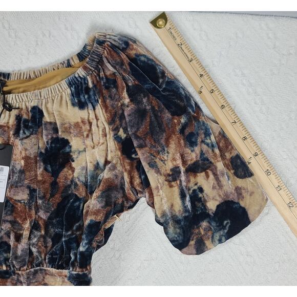 About Italian silk & velvet Empire waist on/off shoulder dress Sz 42 old money - Picture 8 of 12